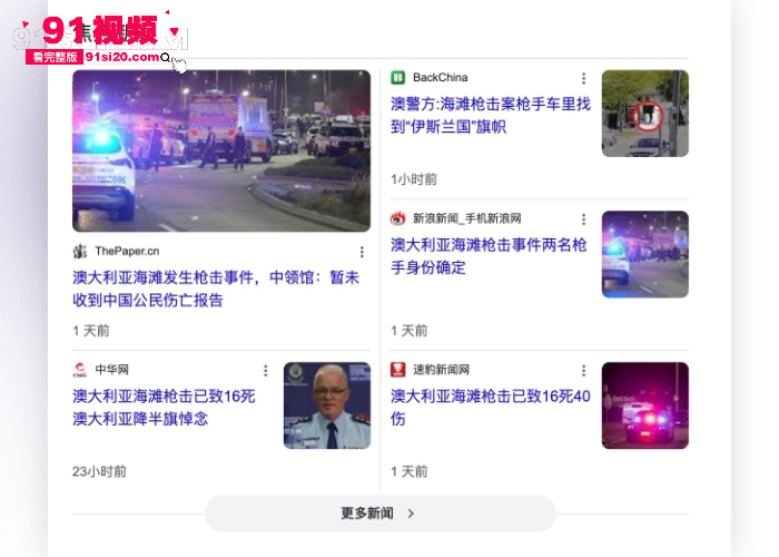 澳大利亚悉尼邦迪海滩发生恐怖枪击事件 两名枪手像人群开枪目前已导致多人死亡 现场画面曝光堪称人间炼狱 - 图1