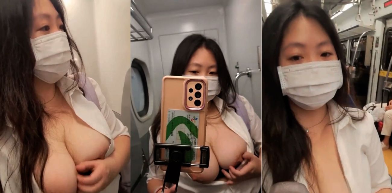 极限露出骚逼 在地铁中玩露出 最后忍不住了跑到厕所自慰 这个奶子隔着屏幕都看的出来是真的又大又软啊