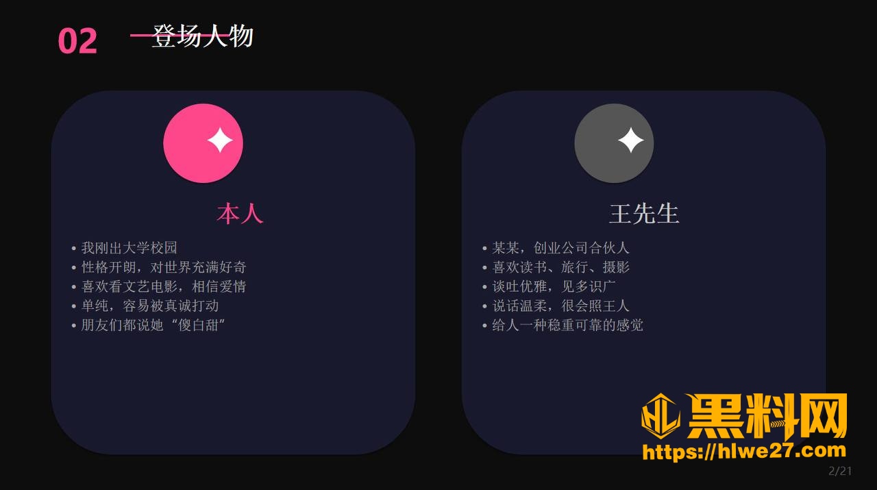 安然小主PPT专业吐槽前任 2