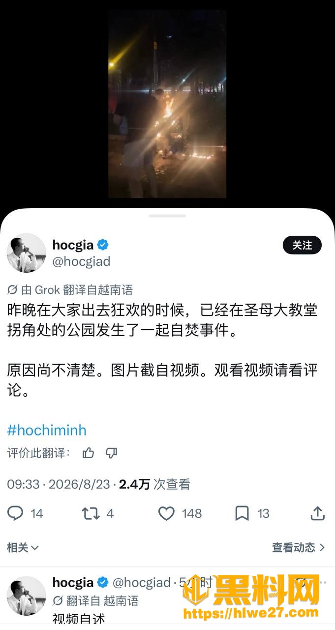 越南胡志明自焚事件