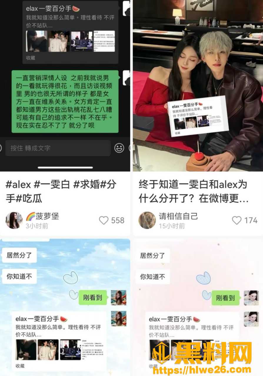 抖音网红洪子力一雯白分手