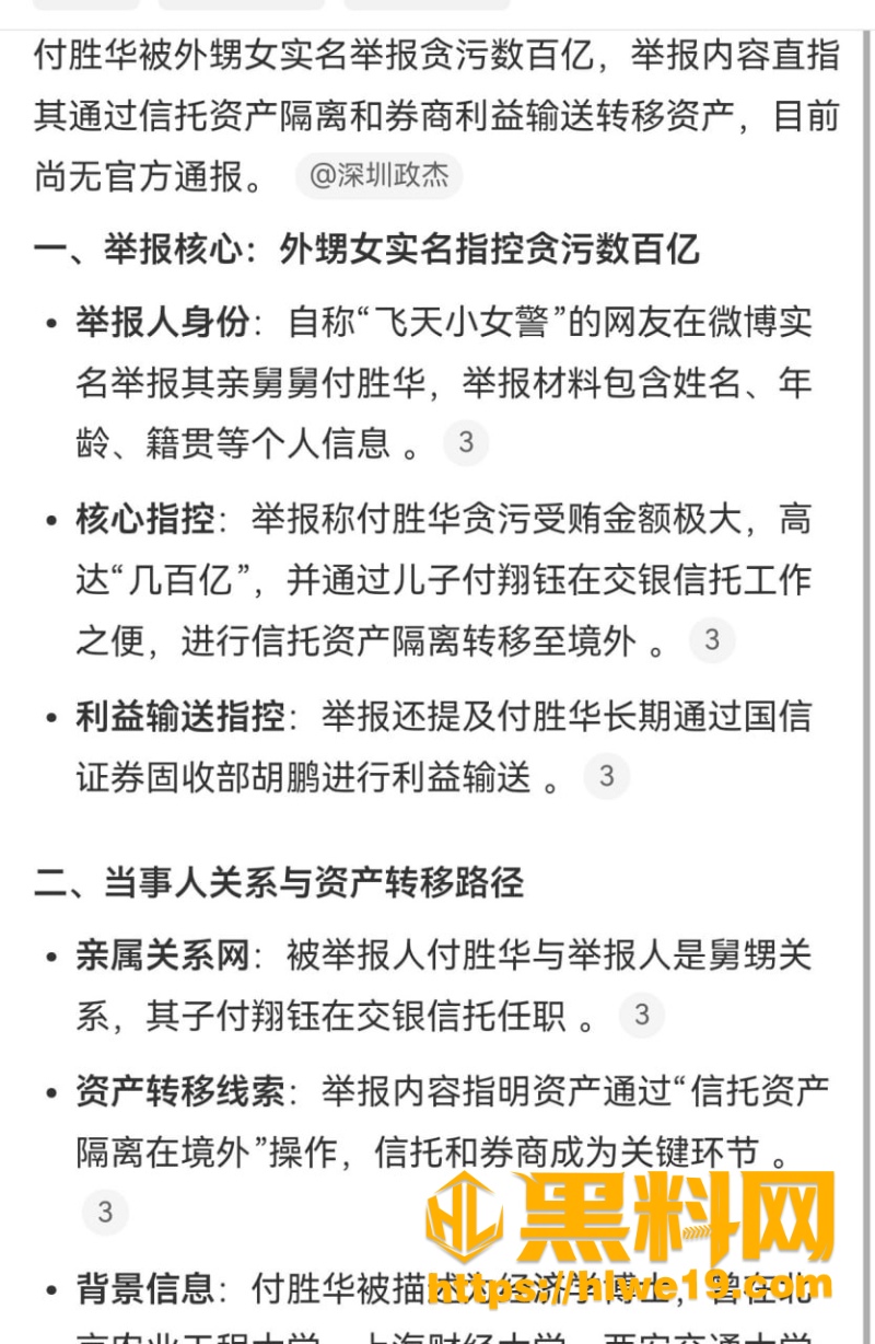 付胜华被侄女实名举报2