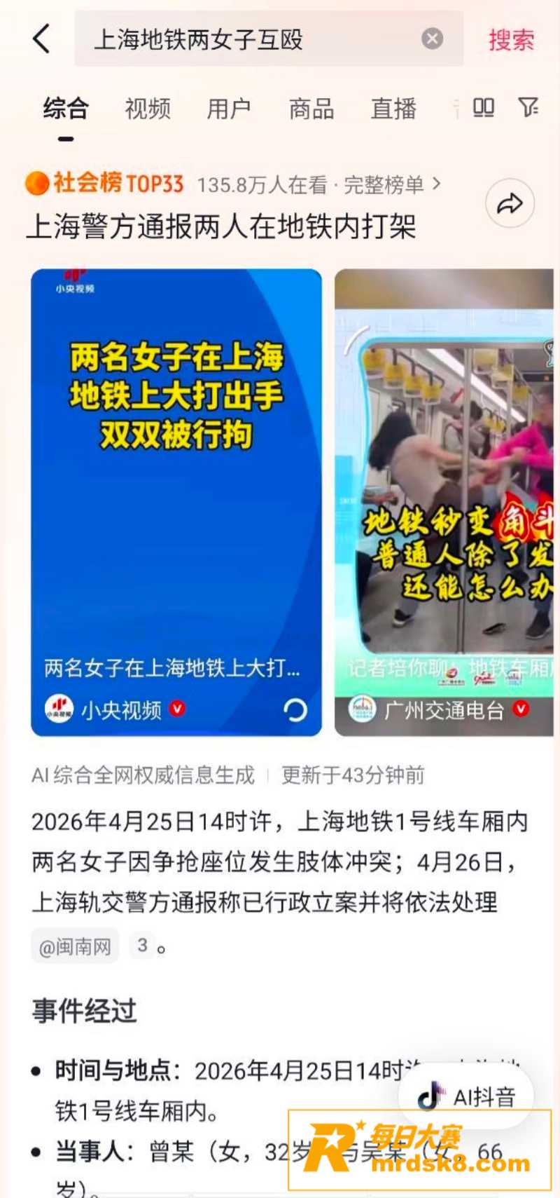 上海地铁抢座位大战！相关图片1