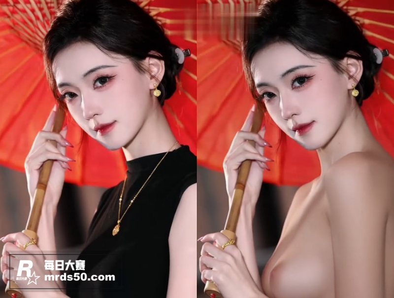 网红美女AI脱衣福利相关图片1