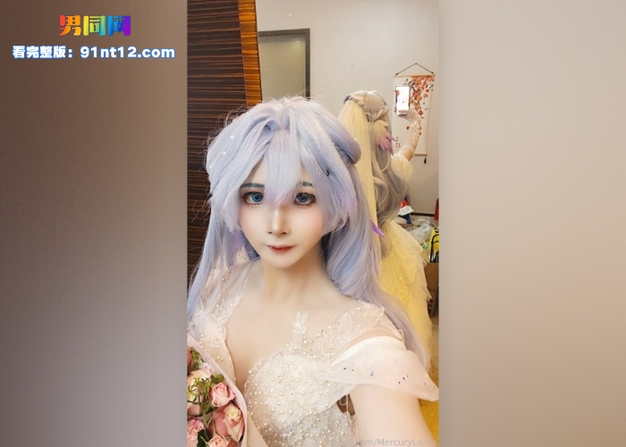 可爱男娘玩cosplay 伪娘受穿婚纱cos神里绫人被后入打桩狂操 浓精射满骚穴 画面淫靡又唯美 - 图2
