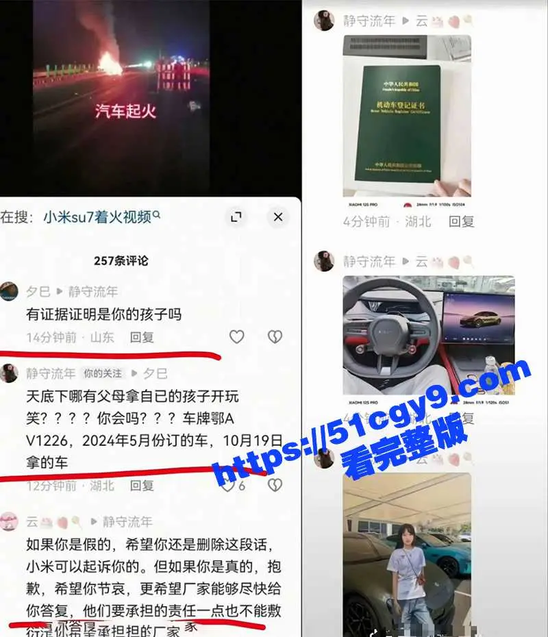 小米SU7竟成死亡飞车!安徽高速上失控撞击爆燃 车上三位女大学生当场烧死 现场视频曝光! 图12