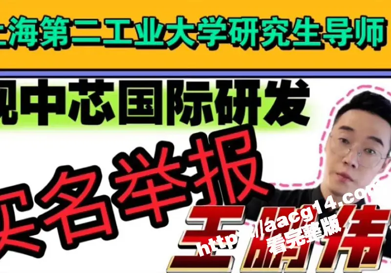 上海第二工业大学 中芯国际研究生导师王鹏伟 多次约炮嫖娼视频被曝光！ 图1