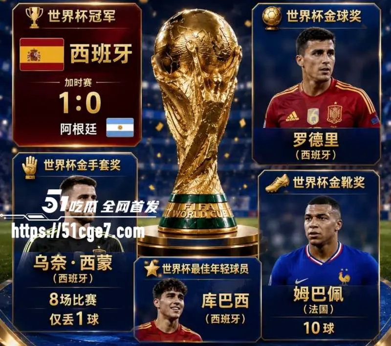 2026世界杯落幕 西班牙加冕 梅西泪洒银牌 姆巴佩竟缺席金靴颁奖典礼? 图3