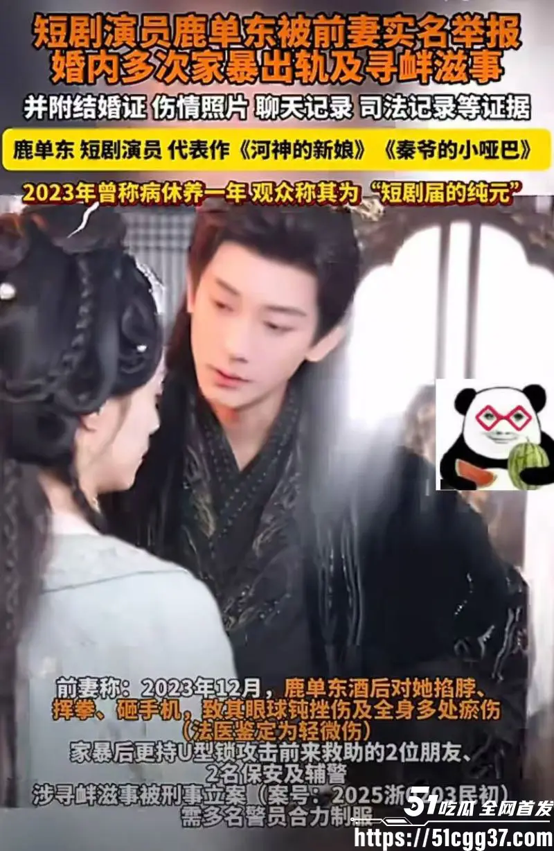 短剧演员 鹿单东 塌房 前妻实名爆婚内家暴出轨持械伤人 服刑10月谎称因病休养 伤情鉴定开房视频曝光引众怒! 图13
