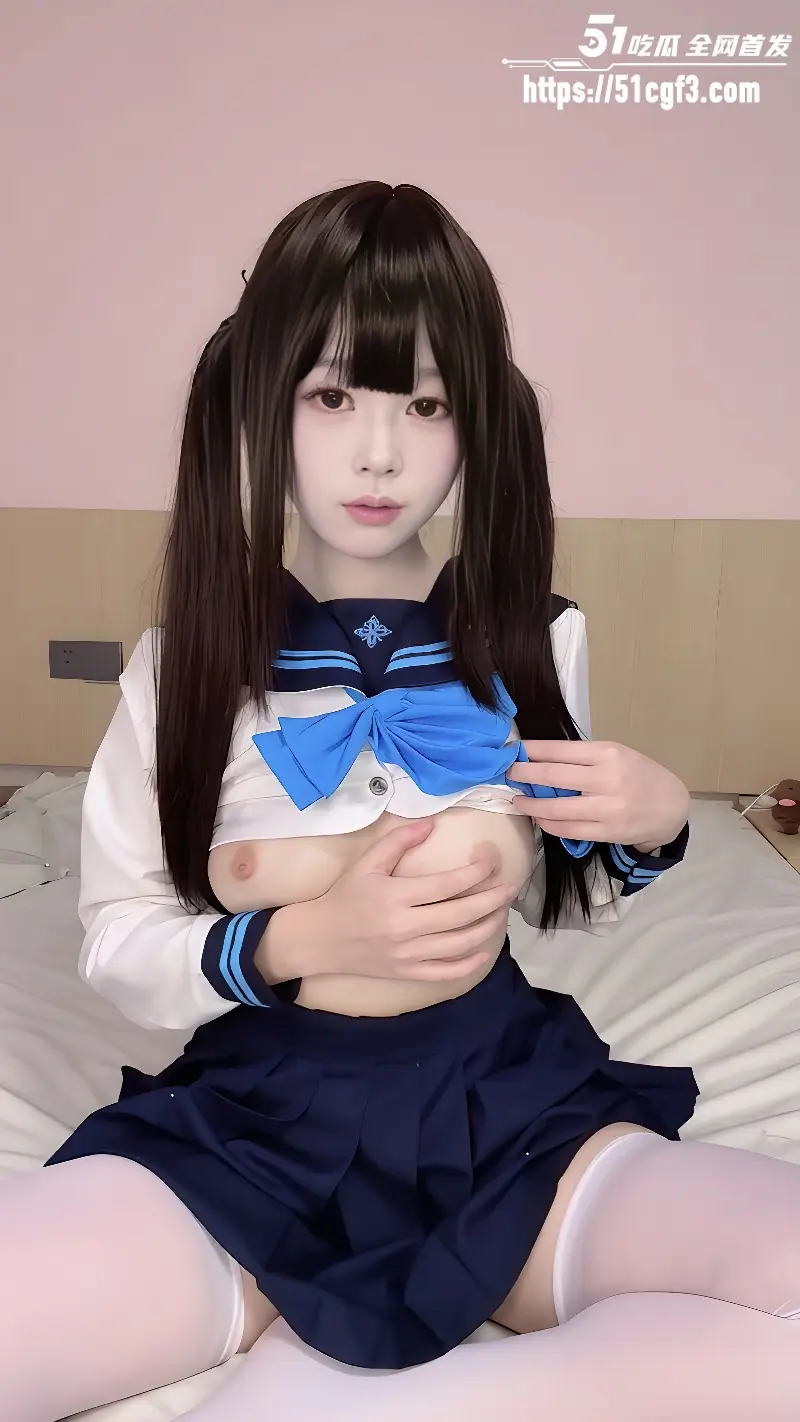 大奶萝莉 小鸢宝宝 福利新作 白丝jk制服双马尾 模拟口交脸穴同框自慰！ 图1