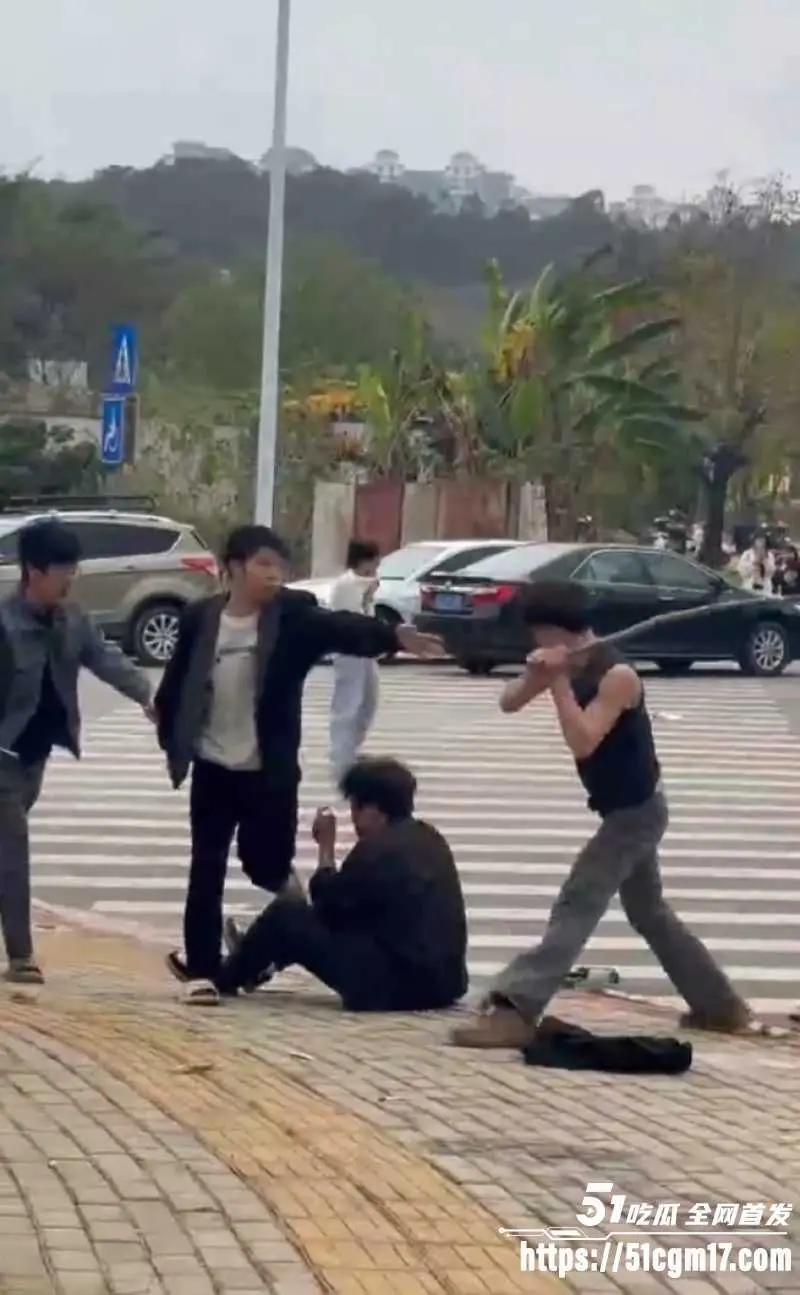 精神小伙打架现场 牛逼哄哄小胖 被阴招辣椒水喷眼 瞬间沦为群殴肉靶 场面一片混乱 图3