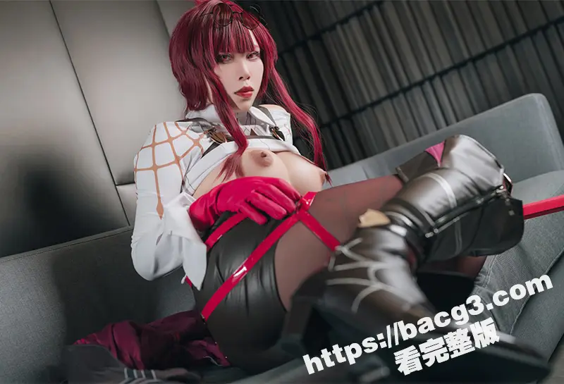 Patreon美女网红 浵卡 COS卡芙卡上演超淫性爱 深喉吞屌花式足交 肉棒穿过开裆丝袜狂插无毛肥穴 图3