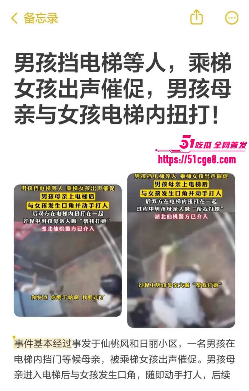 湖北仙桃电梯互殴事件 “可乐你快给我打她” 神仙妈妈装逼挨锤竟教唆孩子动手打人 完整版视频独家回放! 图3