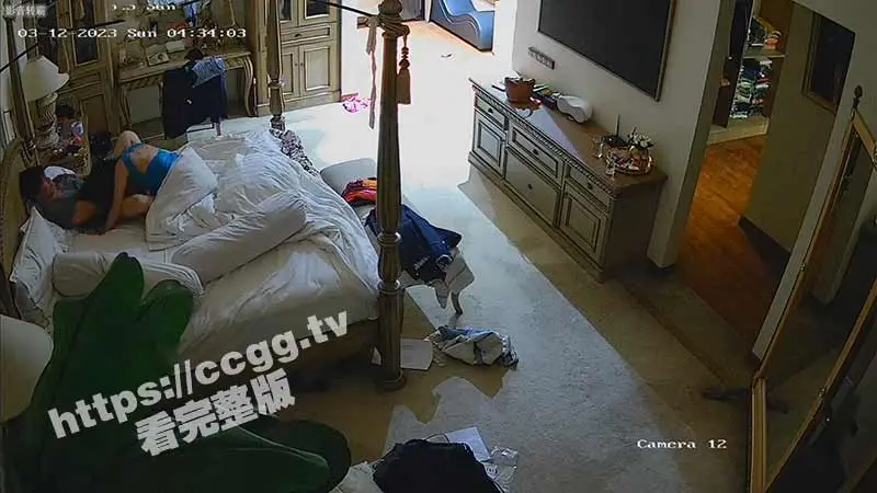 家庭网络摄像头 偷拍国外夫妻私密生活 大白奶子年轻少妇和老公啪啪淫叫声真大 图1