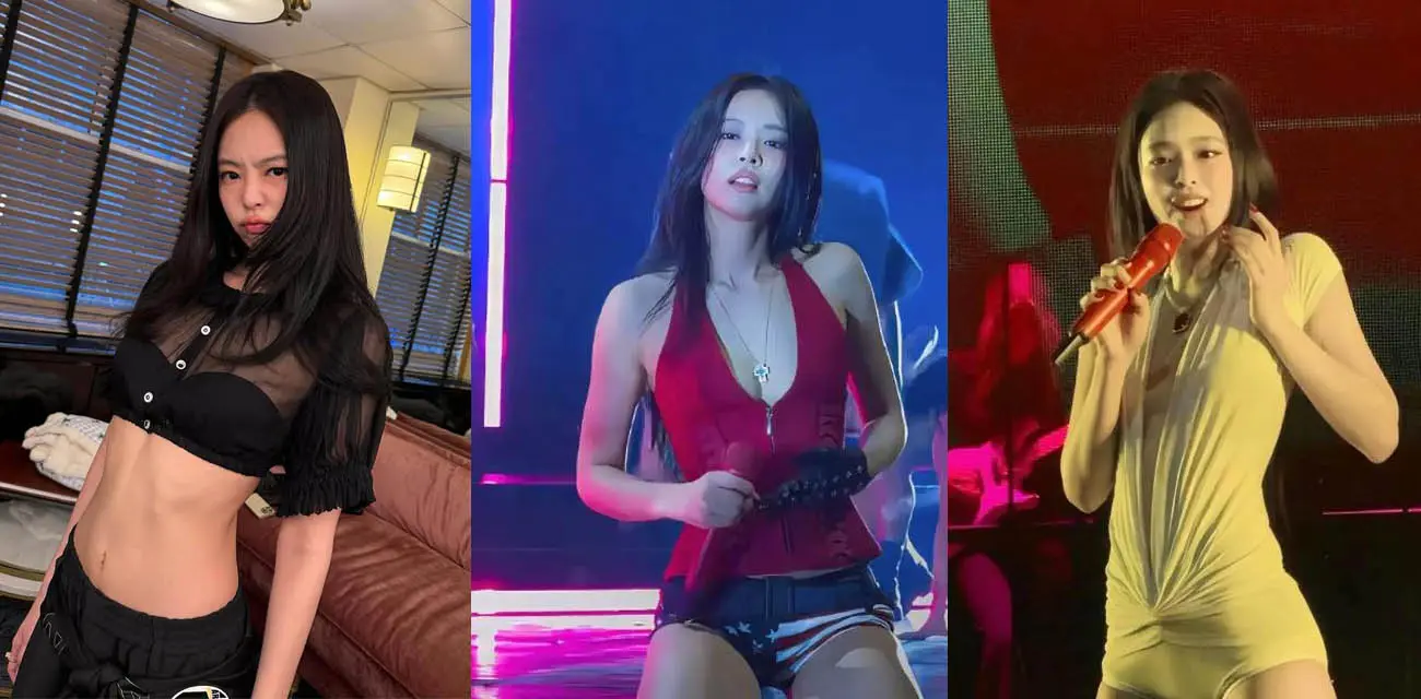 BLACKPINK成员 金珍妮 音乐节再度走光 舞台表演卖力热舞 衣服滑落乳头乍现！ 图12