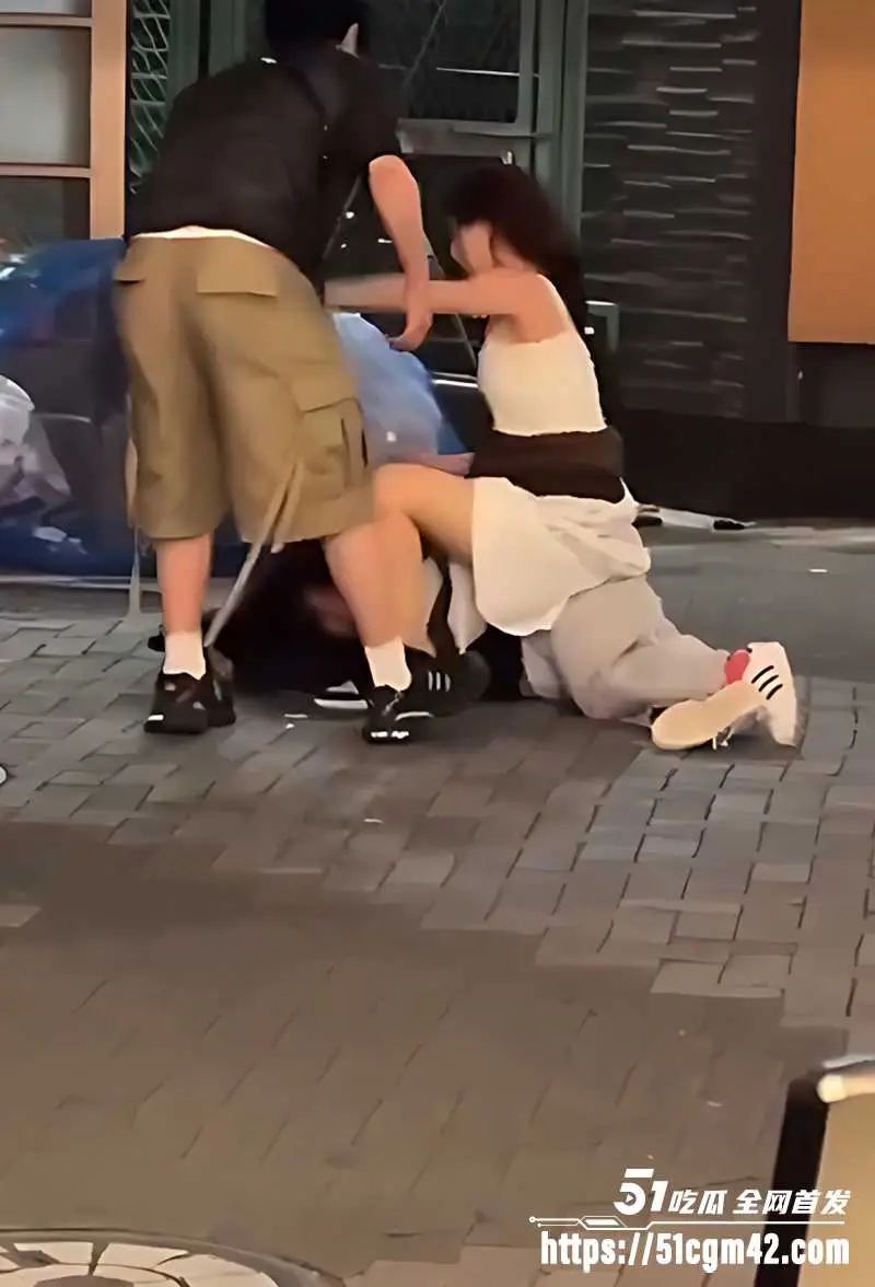 日本街拍两美女激斗互殴 白衣美女骑身狂锤 被重拳偷袭正脸KO 图3