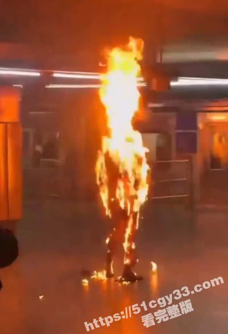 巴西圣保罗地铁站 再现惊魂自焚事件 被众人合力扑灭后 模样如同僵尸般瘆人！ 图1