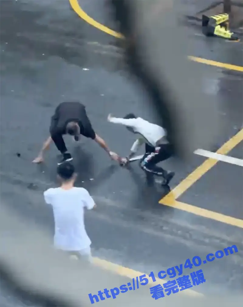 俩男子街头打架互砍 好心小伙拉架被无辜砍伤 现场一片血迹 完整版视频流出! 图1