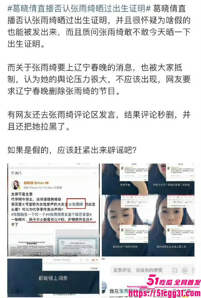 张雨绮代孕丑闻登热搜!葛晓倩实锤公证合同龙凤胎护照 被匿名电话威胁恐吓录音曝光 内娱下线再次刷新! 图15