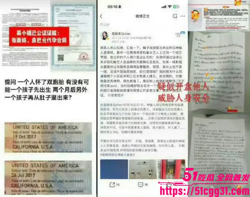 张雨绮代孕丑闻登热搜!葛晓倩实锤公证合同龙凤胎护照 被匿名电话威胁恐吓录音曝光 内娱下线再次刷新! 图14