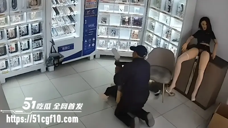 无人情趣店监控偷拍 大爷买充气娃娃现场验货 十几秒就射 体验不好能退货吗? 图2