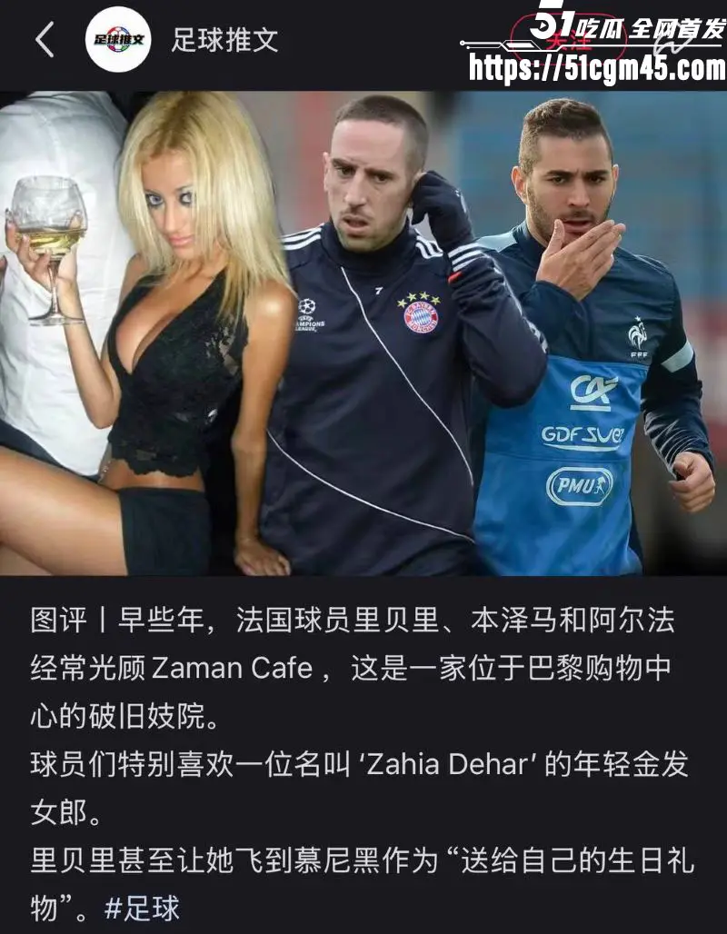 法国国家队世界杯前最大丑闻 本泽马与里贝里招妓门炸穿球队 女主却成时尚女王! 图1