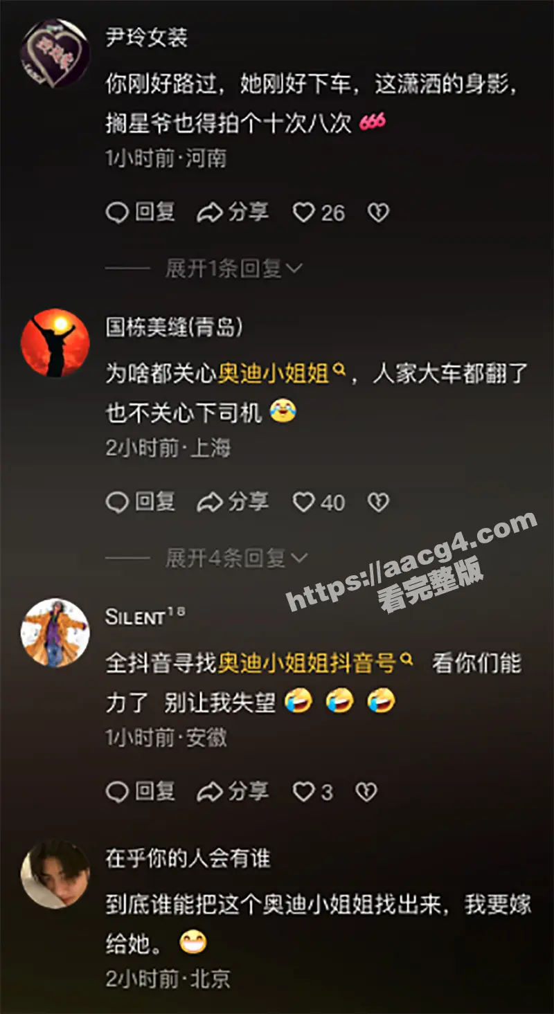 晚风轻拂黑长发 姐开奥迪掀半挂 奥迪姐真容无与伦比的魅力！还在为选择老A8还是新A6烦恼？ 奥迪姐给你答案 图13