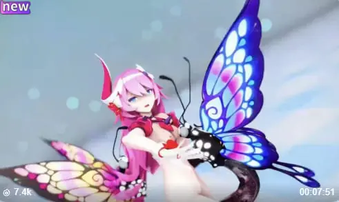 3DMMD金发虫娘全裸热舞！狂野扭动高潮不断