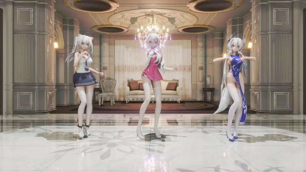 MMD05 汉服JK白丝三倍快乐!双飞爆操极品白丝嫩穴,淫水狂喷光辉STEP