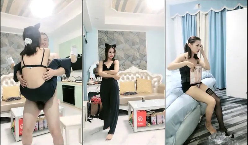 胖大哥終於艹到自己的女神,情趣兔女郎裝束,抱起來艹,開窗,不知道對面樓有人沒