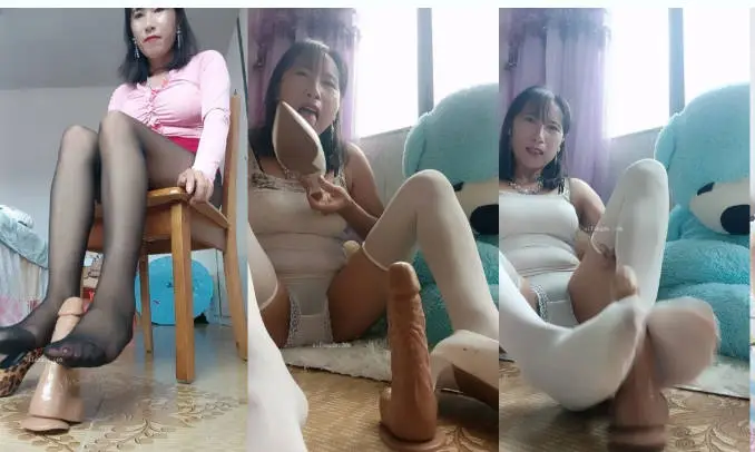 最新抖音泄密！42岁农村风骚熟女【来日方长】定制福利，道具自慰丝袜足交