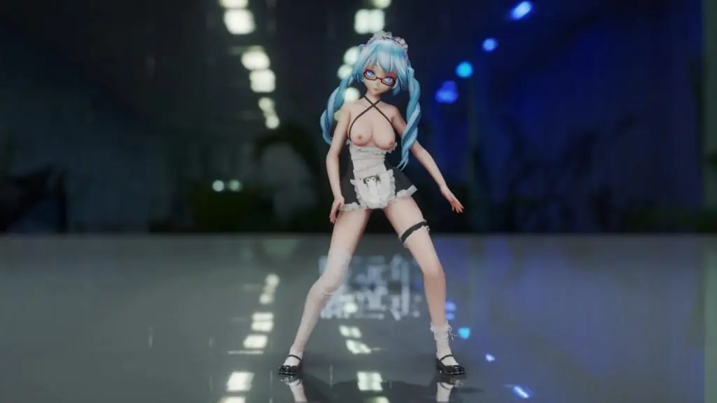 MMD-58 淫荡白丝眼镜女仆Miku遭主人爆操 狂干到高潮喷水