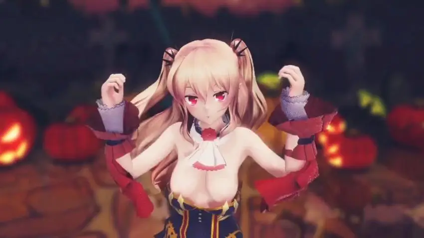 MMD德古拉巨乳骚舞:圣诞夜淫荡辣妹疯狂扭动被狂操内射