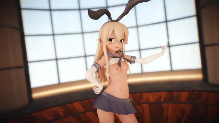 巨乳舰娘岛风MMD骚舞!极致摇摆勾引狂插,潮喷内射深穴!