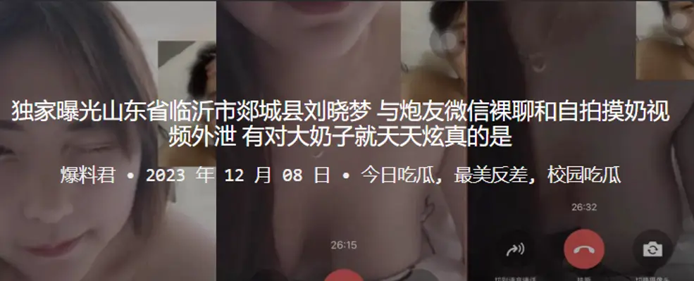 刘晓梦巨乳裸聊泄密!大奶天天炫被狂干内射