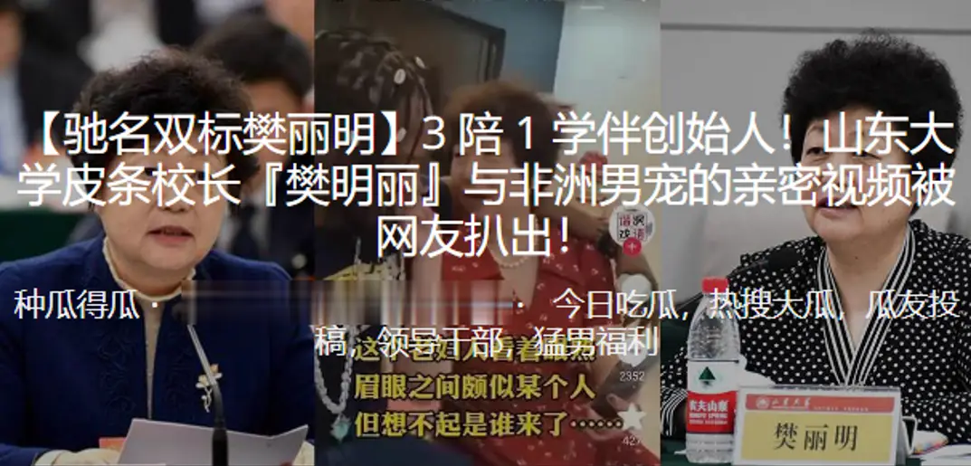 山东.大学皮.条校长樊明.丽与非洲.男宠的.亲密视频被.曝光
