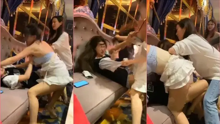 @20208689021 用户上传:名媛闺蜜团KTV大战,打我就扒你衣服!视频流出谁难受?