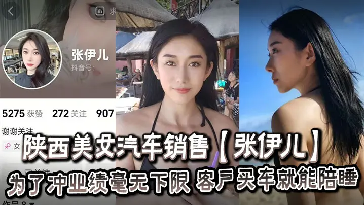 陕西美女汽车销售张伊儿为了冲业绩毫无下限客户买车就能陪睡