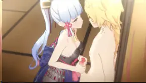 Ayaka×Aether淫乱动画 爆操巨乳内射