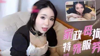 风骚女仆 憨憨家政母狗的特殊服务！戴着狗链跪在主人面前 乖乖深喉吸吮 最后被射满嘴巴全部吞掉 封面
