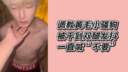 男同 调教黄毛小骚货被大屌插入狂操干到双腿都发抖了 边高潮叫喊边喊着不要了 封面