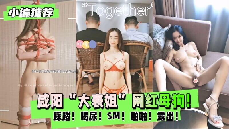 咸阳 大表姐 网红母狗！情趣服饰诱惑出镜，网调集资玩踩踏喝尿！
