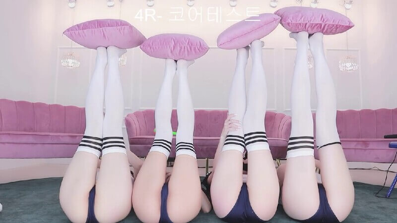 韩国直播：粉嫩美乳美腿尽情赏，激情综艺秀！