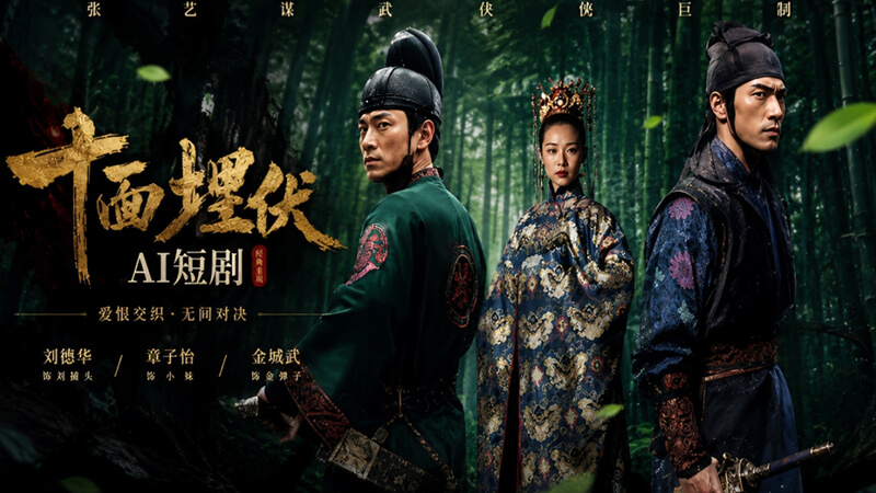 AI短剧 古装武侠十面埋伏