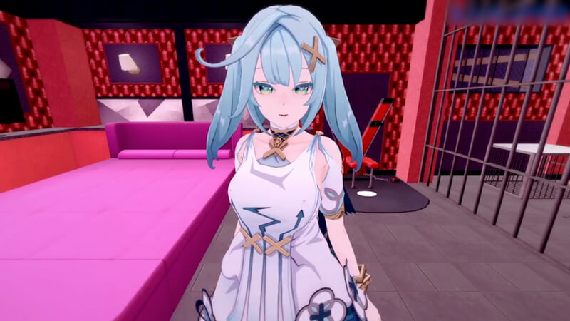 珐露珊的禁忌之夜：双马尾少女的欲火 - 原神巨乳清纯妹子被猛烈调教