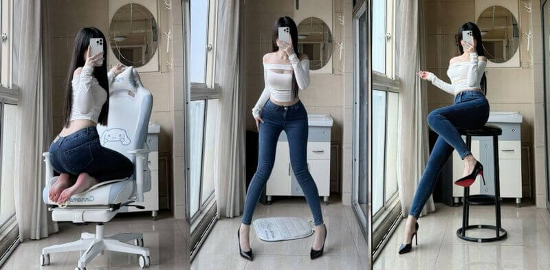 极品女友穿着情趣装对镜骑乘榨精，这种听话的女朋友哪里找啊？