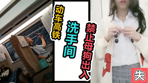 高铁动车上的女暴露狂，户外高光时刻：性奴露胸潮吹，自慰引人侧目
