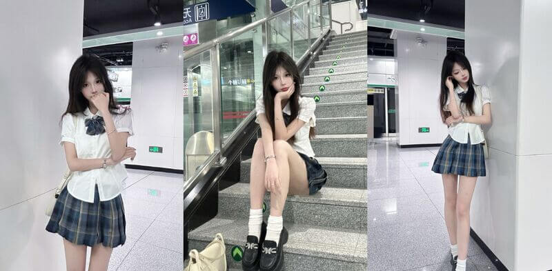 白丝美女被当成飞机被一样放在大肉棒上，尽情抽插骚穴被塞满撑开爽到白浆直流