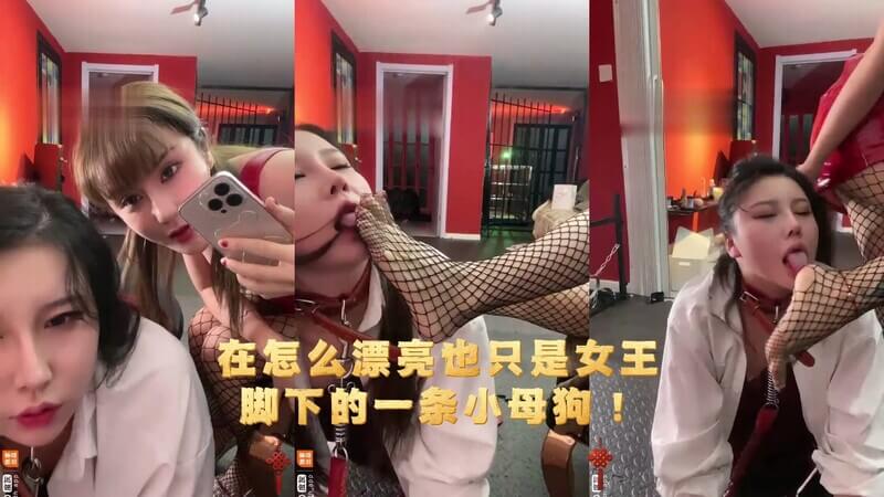 女王的娇羞女仆,跪地舔脚卑微地臣服
