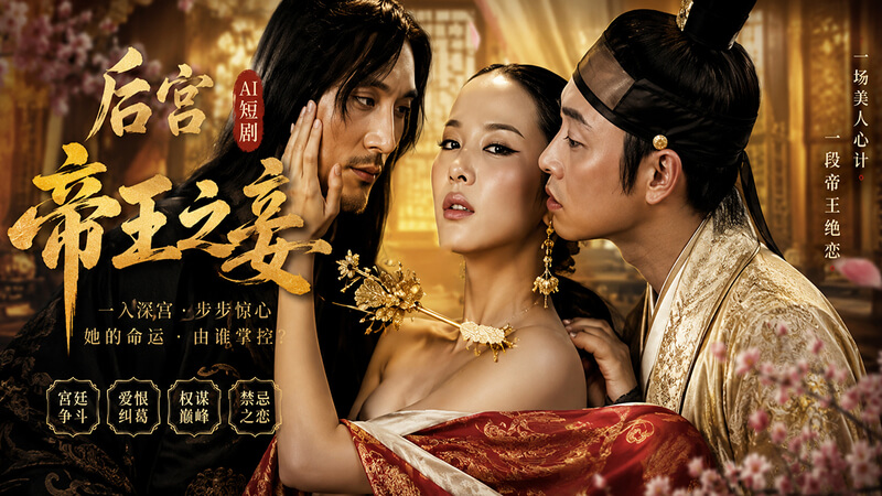 AI短剧 后宫帝王之妾